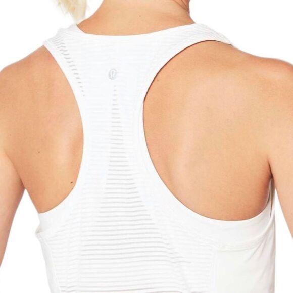 Lululemon Goal Crusher Tank (Stripe) White - Picture 5 of 14
